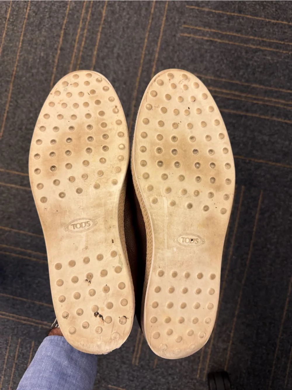 Tods Brown Leather Slip-On Loafers